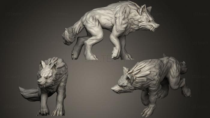 Статуэтки животных Мускулистый Волк